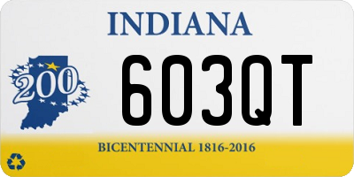 IN license plate 603QT