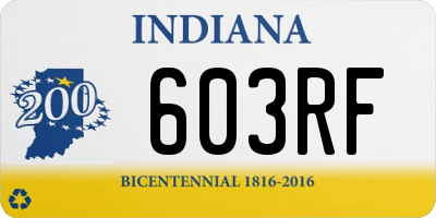 IN license plate 603RF