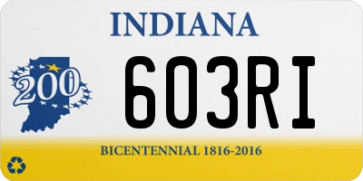 IN license plate 603RI