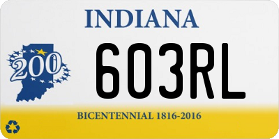 IN license plate 603RL