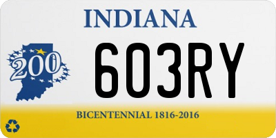 IN license plate 603RY