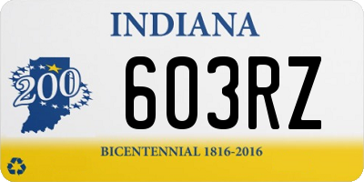 IN license plate 603RZ