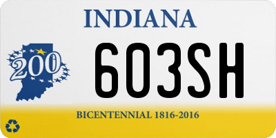 IN license plate 603SH