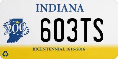 IN license plate 603TS