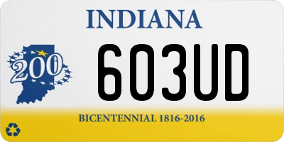 IN license plate 603UD