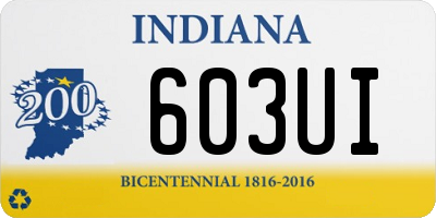 IN license plate 603UI