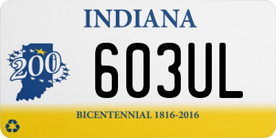 IN license plate 603UL