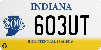 IN license plate 603UT