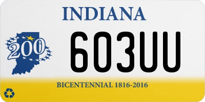 IN license plate 603UU