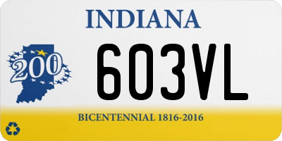 IN license plate 603VL