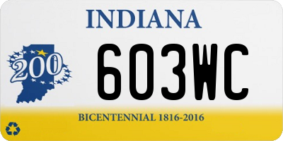 IN license plate 603WC