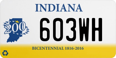IN license plate 603WH
