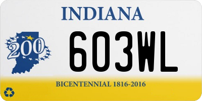 IN license plate 603WL