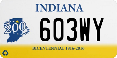 IN license plate 603WY