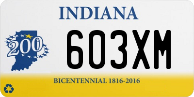 IN license plate 603XM