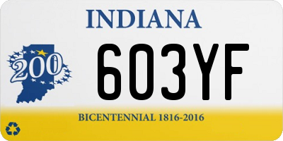 IN license plate 603YF