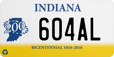 IN license plate 604AL