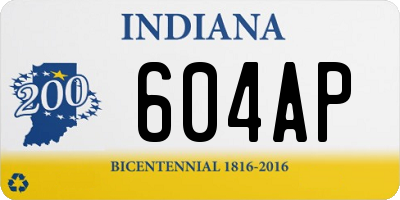 IN license plate 604AP