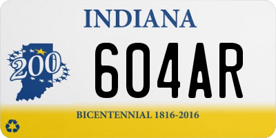 IN license plate 604AR