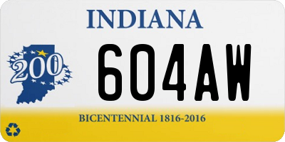 IN license plate 604AW