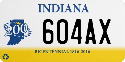 IN license plate 604AX