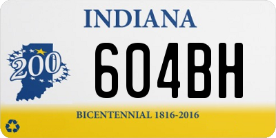 IN license plate 604BH