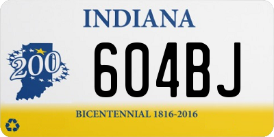 IN license plate 604BJ