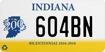 IN license plate 604BN