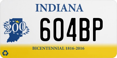 IN license plate 604BP