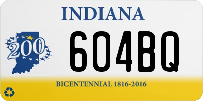 IN license plate 604BQ