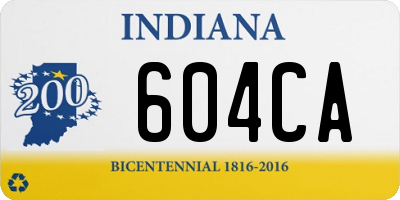 IN license plate 604CA