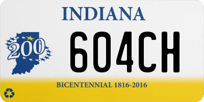 IN license plate 604CH