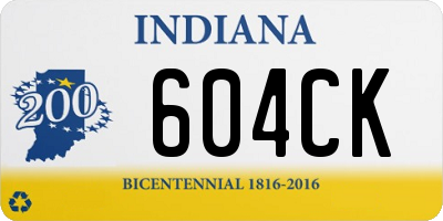 IN license plate 604CK