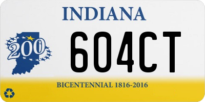 IN license plate 604CT