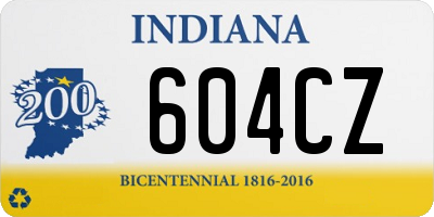 IN license plate 604CZ