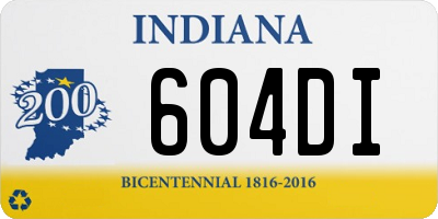 IN license plate 604DI