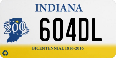 IN license plate 604DL