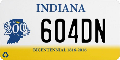 IN license plate 604DN