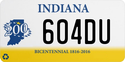 IN license plate 604DU