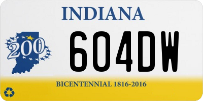 IN license plate 604DW