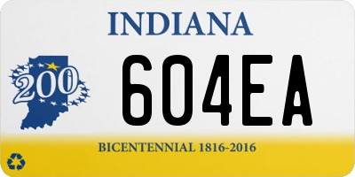 IN license plate 604EA