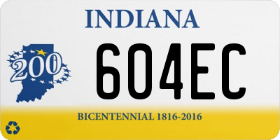 IN license plate 604EC