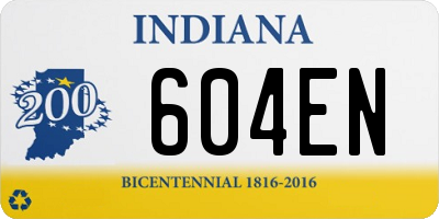 IN license plate 604EN