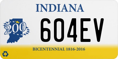 IN license plate 604EV