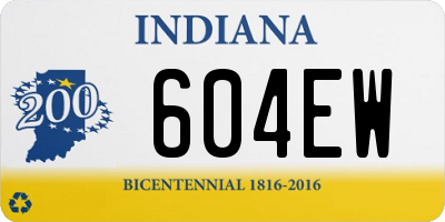 IN license plate 604EW