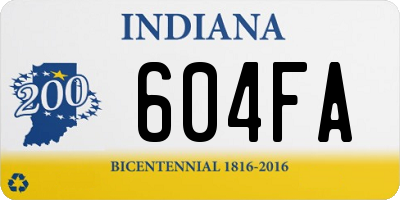 IN license plate 604FA