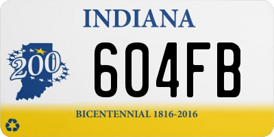 IN license plate 604FB