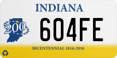 IN license plate 604FE