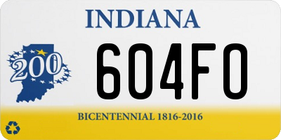 IN license plate 604FO