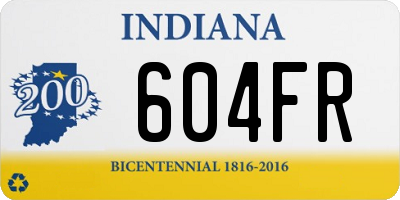 IN license plate 604FR